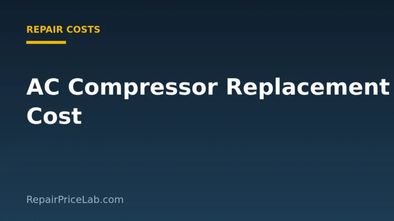 AC Compressor Replacement Cost