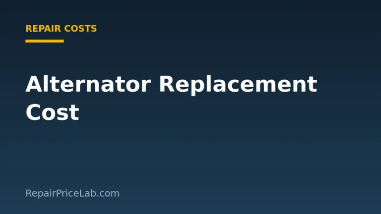 Alternator Replacement Cost