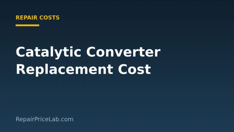 Catalytic Converter Replacement Cost
