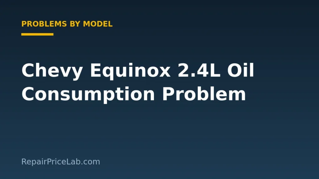 Chevy Equinox 2.4L oil consumption problem