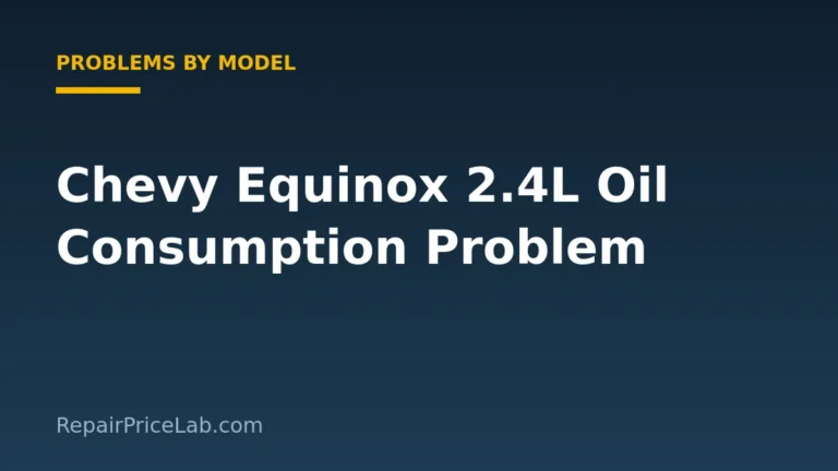 Chevy Equinox 2.4L Oil Consumption Problem: Years, Fix and Cost