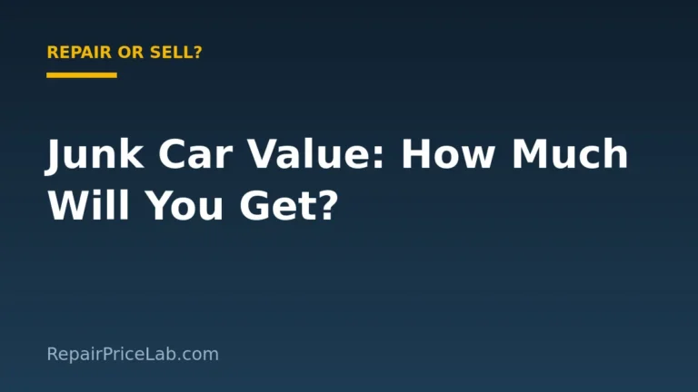 Junk Car Value: How Much Will You Get for Your Old Car?