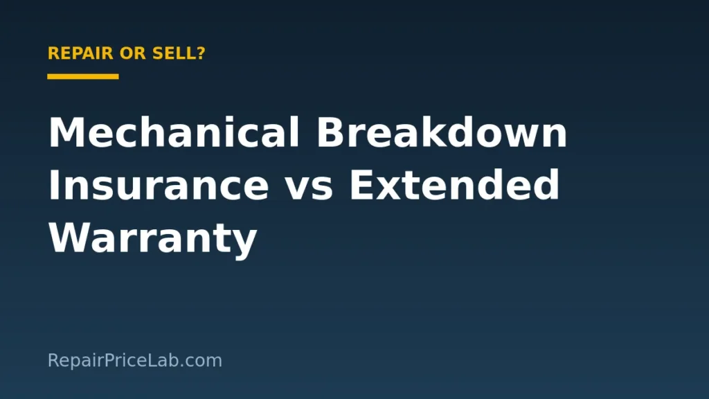 Mechanical breakdown insurance vs extended warranty comparison
