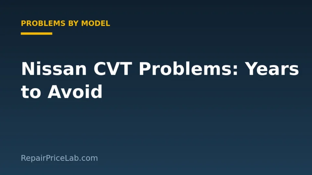 Nissan CVT problems: years to avoid and repair costs