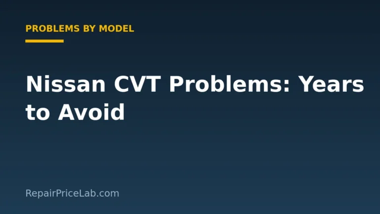 Nissan CVT Problems: Years to Avoid and Repair Costs