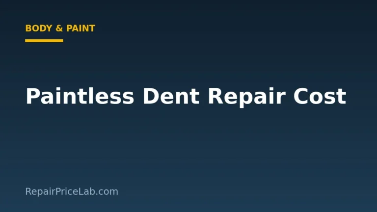 Paintless Dent Repair Cost: Dings, Dents and Hail